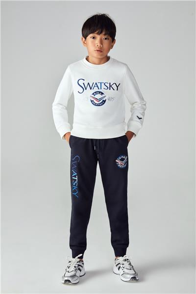 Swatsky Erkek Çocuk Beyaz Sweatshirt
