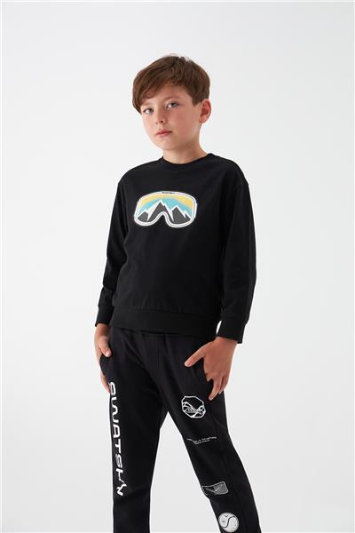 Swatsky Erkek Çocuk Siyah Sweatshirt