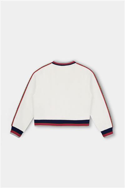 Swatsky Kız Çocuk Kırık Beyaz Sweatshirt