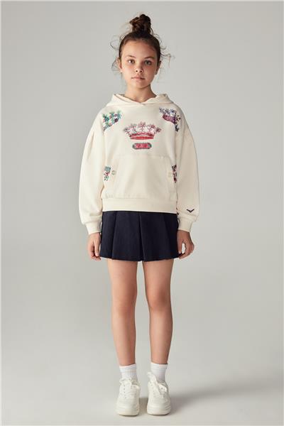 Swatsky Kız Çocuk Krem Sweatshirt