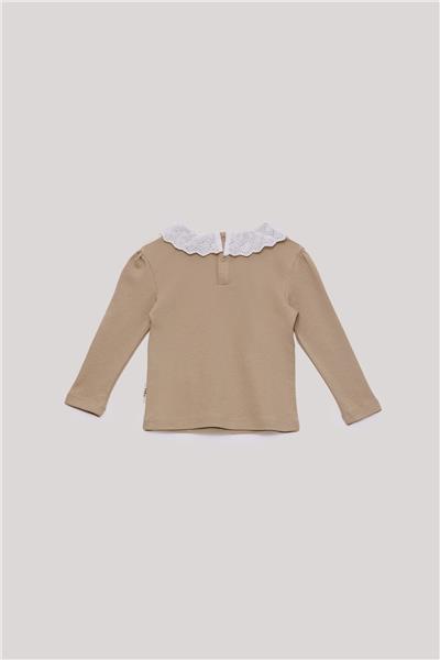 Tyess Basic Kız Bebek Bej T-Shirt