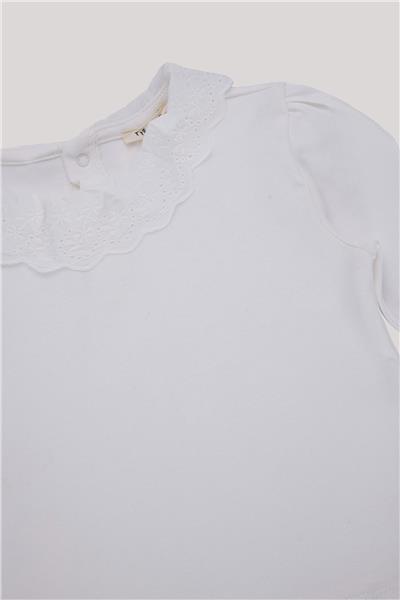 Tyess Basic Kız Bebek Ekru T-Shirt