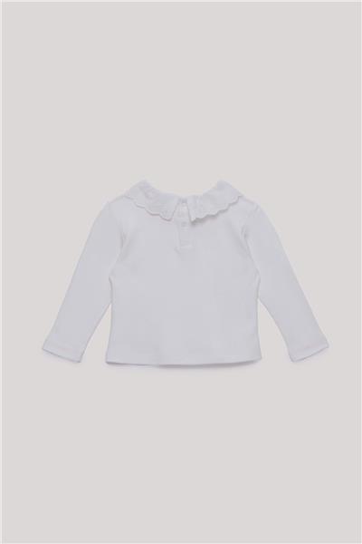 Tyess Basic Kız Bebek Ekru T-Shirt