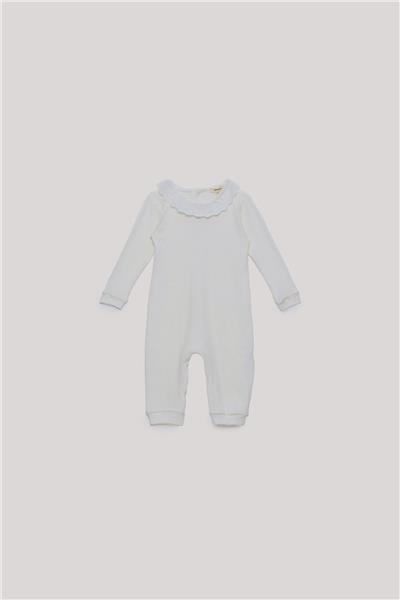 Tyess Basic Kız Bebek Ekru Tulum