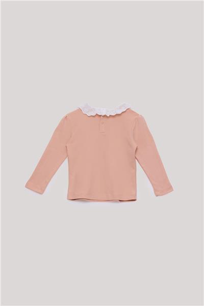Tyess Basic Kız Bebek Somon T-Shirt