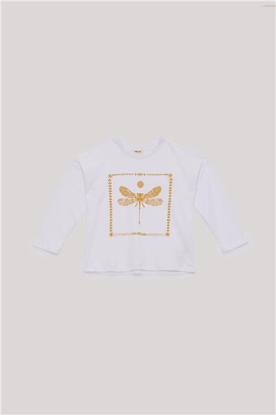 Tyess Basic Kız Çocuk Beyaz T-Shirt