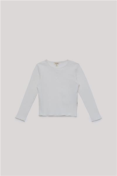 Tyess Basic Kız Çocuk Ekru T-Shirt