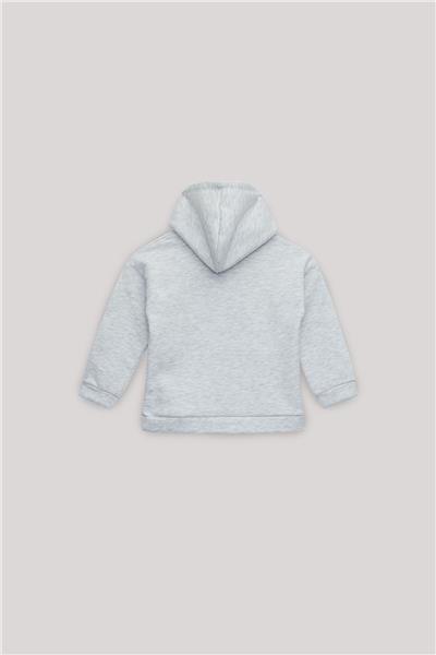 Tyess Basic Kız Çocuk Gri Sweatshirt