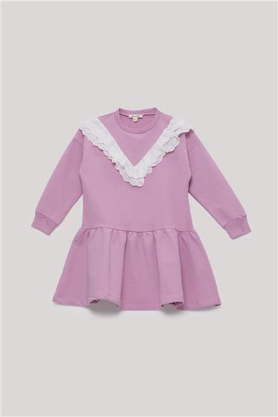 Tyess Basic Kız Çocuk Pembe Elbise