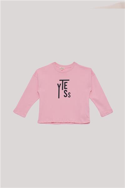 Tyess Basic Kız Çocuk Pembe T-Shirt