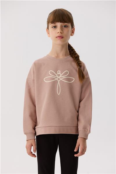 Tyess Basic Kız Çocuk Taba Sweatshirt