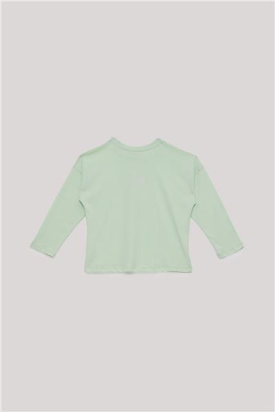 Tyess Basic Kız Çocuk Yeşil T-Shirt