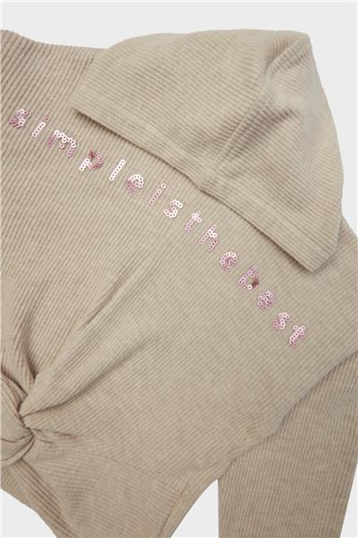 Tyess Kız Çocuk Bej Sweatshirt