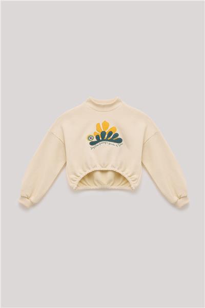 Tyess Kız Çocuk Bej Sweatshirt