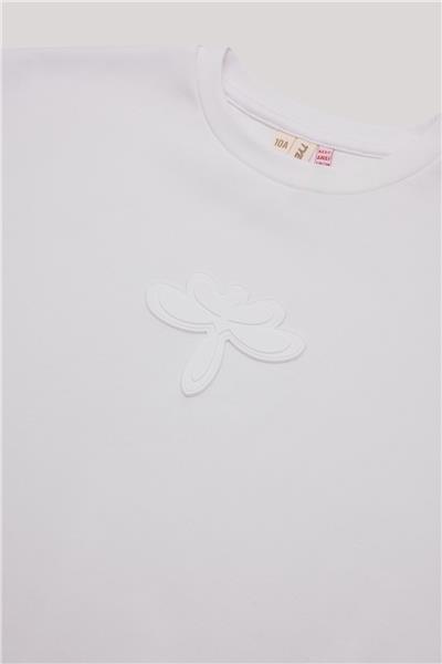 Tyess Kız Çocuk Beyaz Sweatshirt