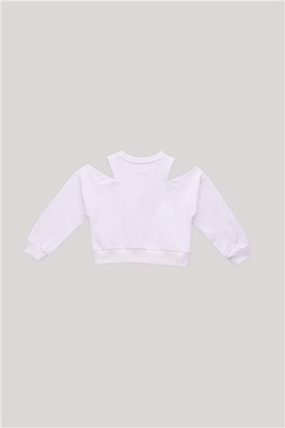 Tyess Kız Çocuk Beyaz Sweatshirt