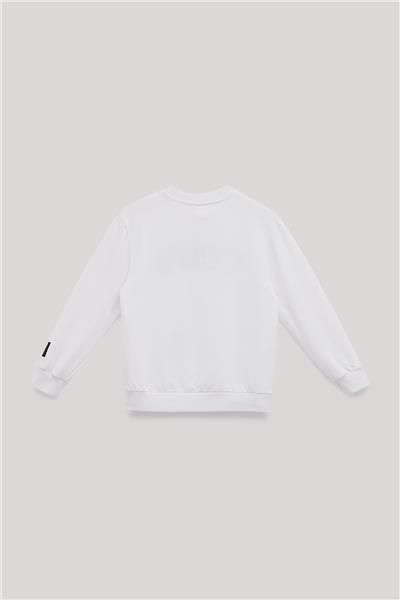 Tyess Kız Çocuk Beyaz Sweatshirt