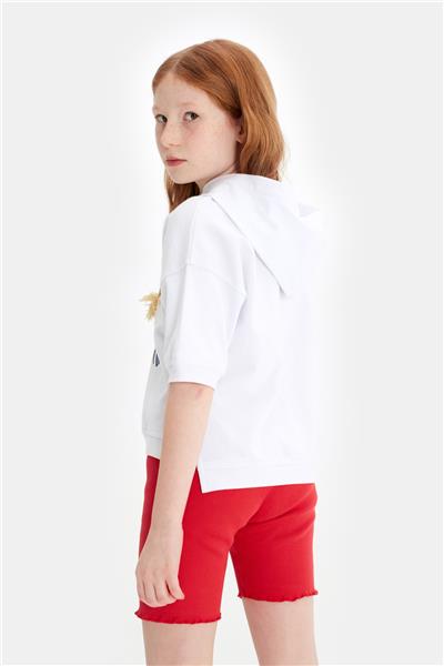 Tyess Kız Çocuk Beyaz Sweatshirt