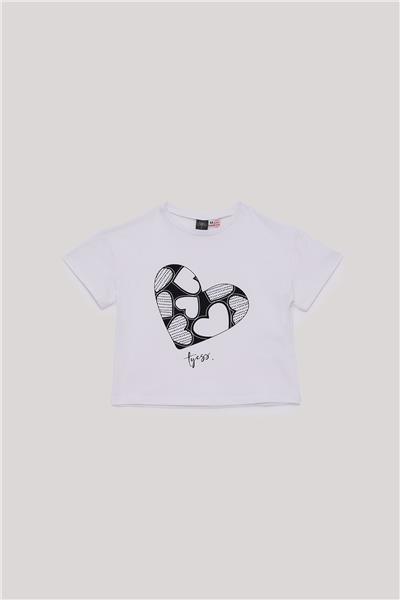 Tyess Kız Çocuk Beyaz T-Shirt