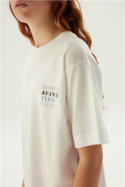Tyess Kız Çocuk Beyaz T-Shirt