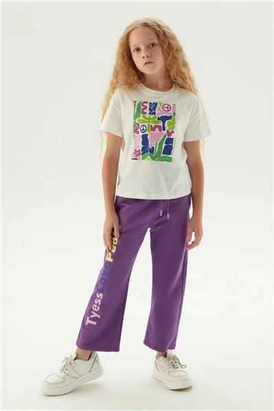 Tyess Kız Çocuk Beyaz T-Shirt
