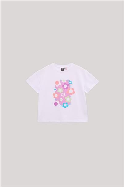 Tyess Kız Çocuk Beyaz T-Shirt