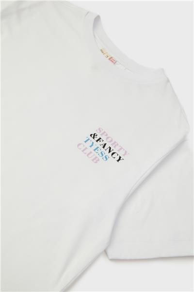 Tyess Kız Çocuk Beyaz T-Shirt