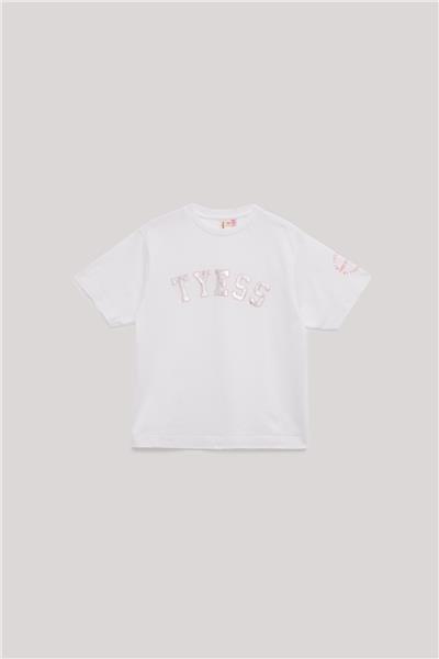 Tyess Kız Çocuk Beyaz T-Shirt