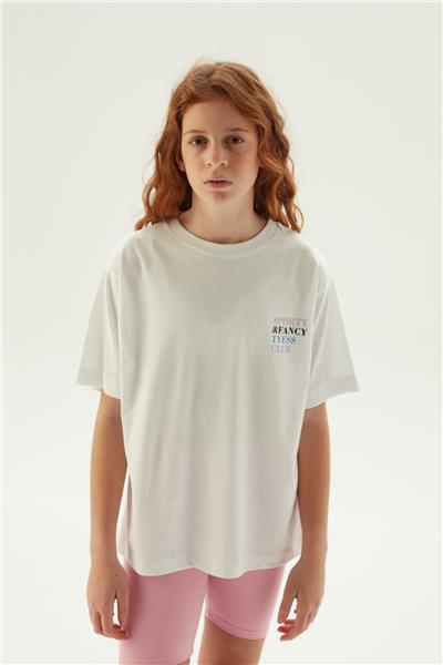 Tyess Kız Çocuk Beyaz T-Shirt