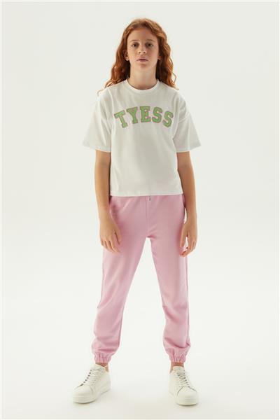Tyess Kız Çocuk Beyaz T-Shirt