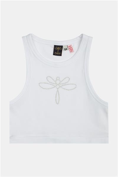 Tyess Kız Çocuk Beyaz Tshirt