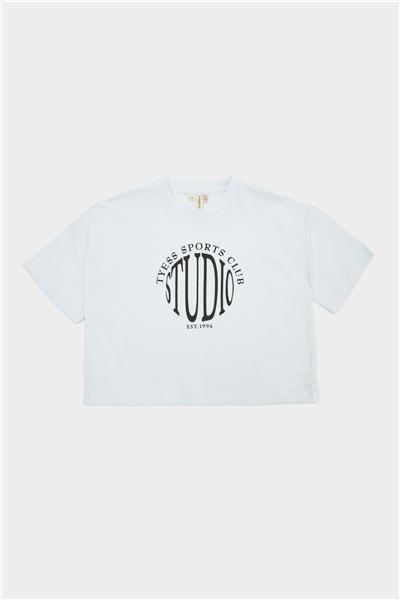 Tyess Kız Çocuk Beyaz Tshirt