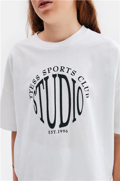 Tyess Kız Çocuk Beyaz Tshirt
