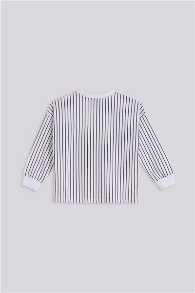 Tyess Kız Çocuk Çizgili SweatshirtTyess Kız Çocuk Çizgili Sweatshirt