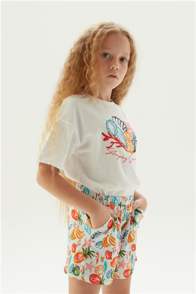 Tyess Kız Çocuk Desenli Pijama Takımı