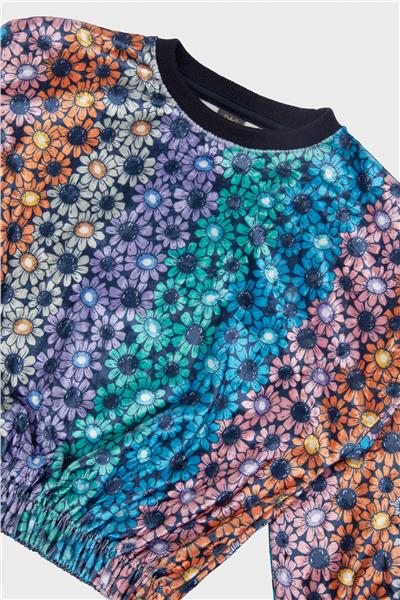 Tyess Kız Çocuk Desenli Sweatshirt