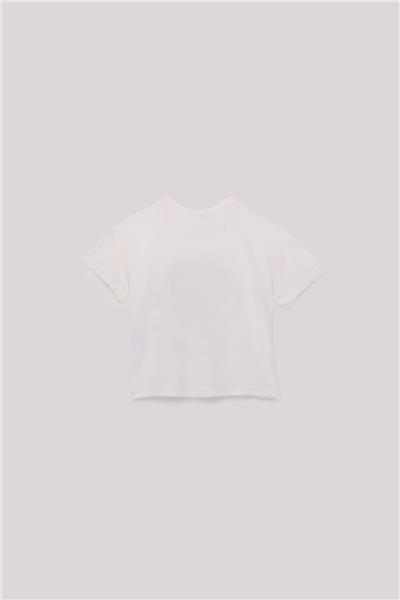 Tyess Kız Çocuk Ekru T-Shirt