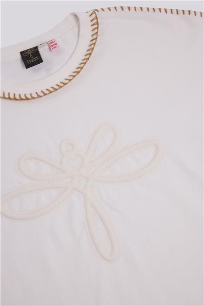Tyess Kız Çocuk Ekru TshirtTyess Kız Çocuk Ekru Tshirt
