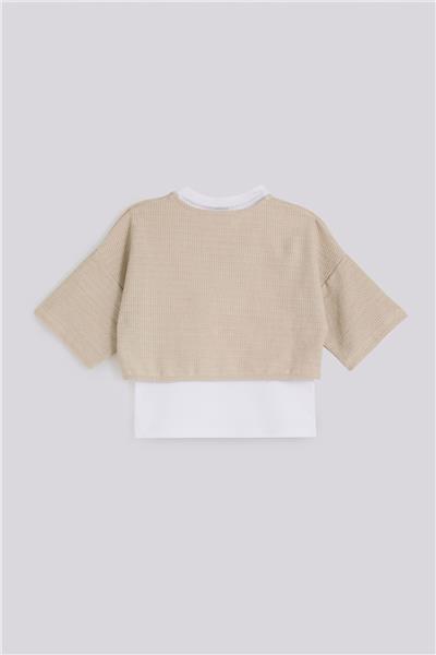 Tyess Kız Çocuk Ekru TshirtTyess Kız Çocuk Ekru Tshirt