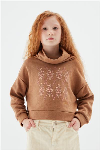 Tyess Kız Çocuk Kamel Sweatshirt
