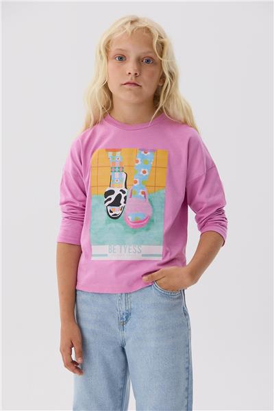 Tyess Kız Çocuk Pembe T-Shirt