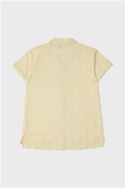 Tyess Kız Çocuk Sarı Pijama Elbise