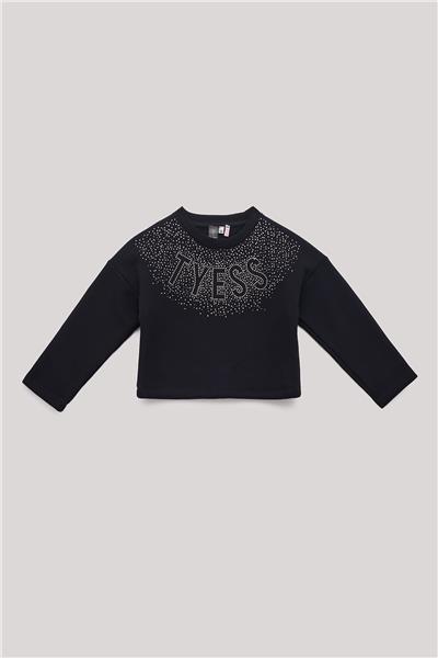 Tyess Kız Çocuk Siyah Sweatshirt