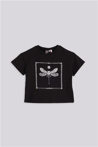 Tyess Kız Çocuk Siyah T-ShirtTyess Kız Çocuk Siyah T-Shirt