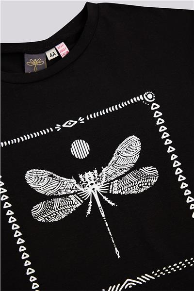 Tyess Kız Çocuk Siyah T-ShirtTyess Kız Çocuk Siyah T-Shirt