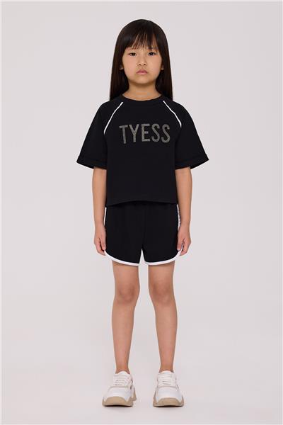 Tyess Kız Çocuk Siyah TshirtTyess Kız Çocuk Siyah Tshirt