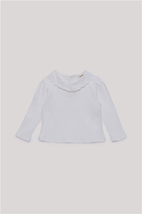 Tyess Basic Kız Bebek Ekru T-Shirt