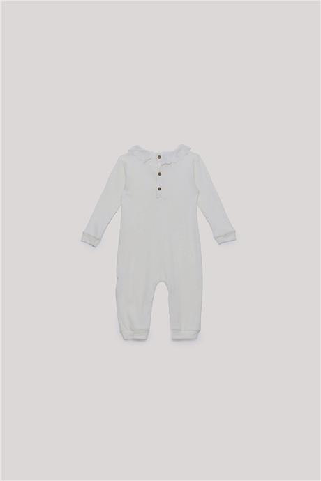 Tyess Basic Kız Bebek Ekru Tulum