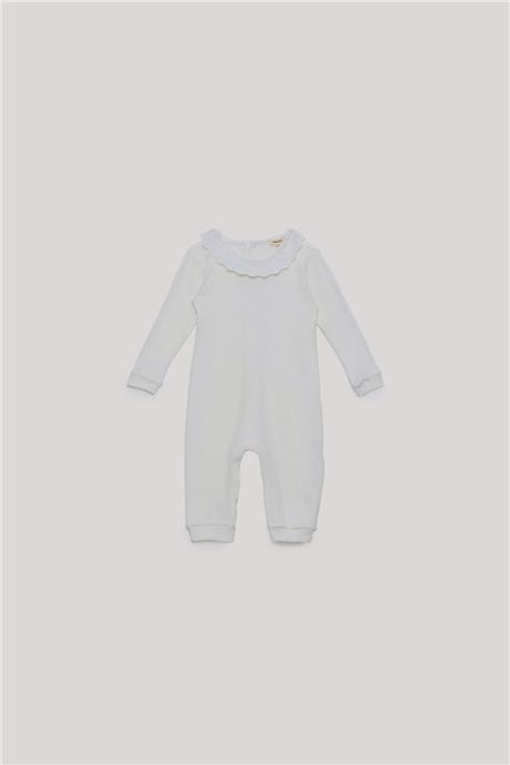 Tyess Basic Kız Bebek Ekru Tulum
