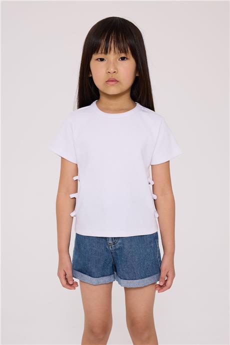Tyess Basic Kız Çocuk Beyaz TshirtTyess Basic Kız Çocuk Beyaz Tshirt